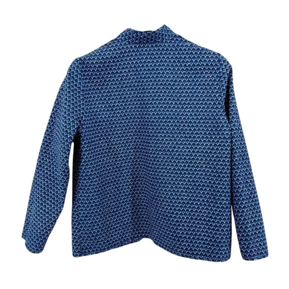 Artisan Quilted Womens M/L Pre-Owned Reversible Jacket Ikat Print‎ Collarless